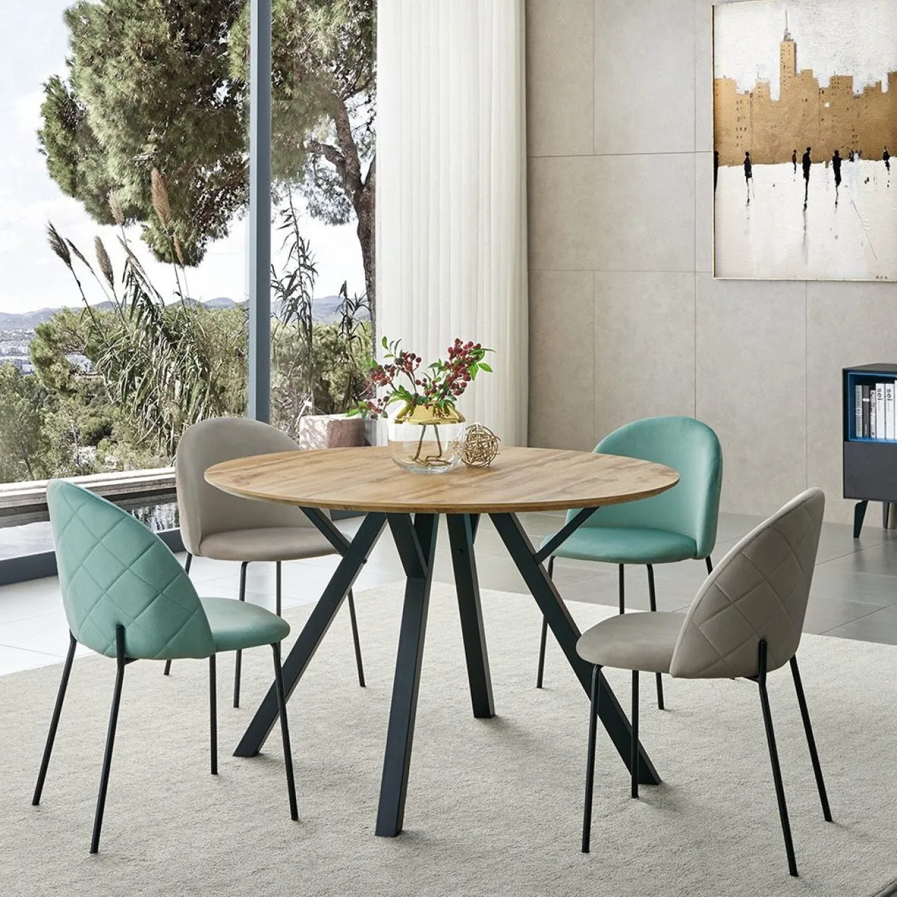 Стол DT-938 (d120) дерево #77014 ESF 