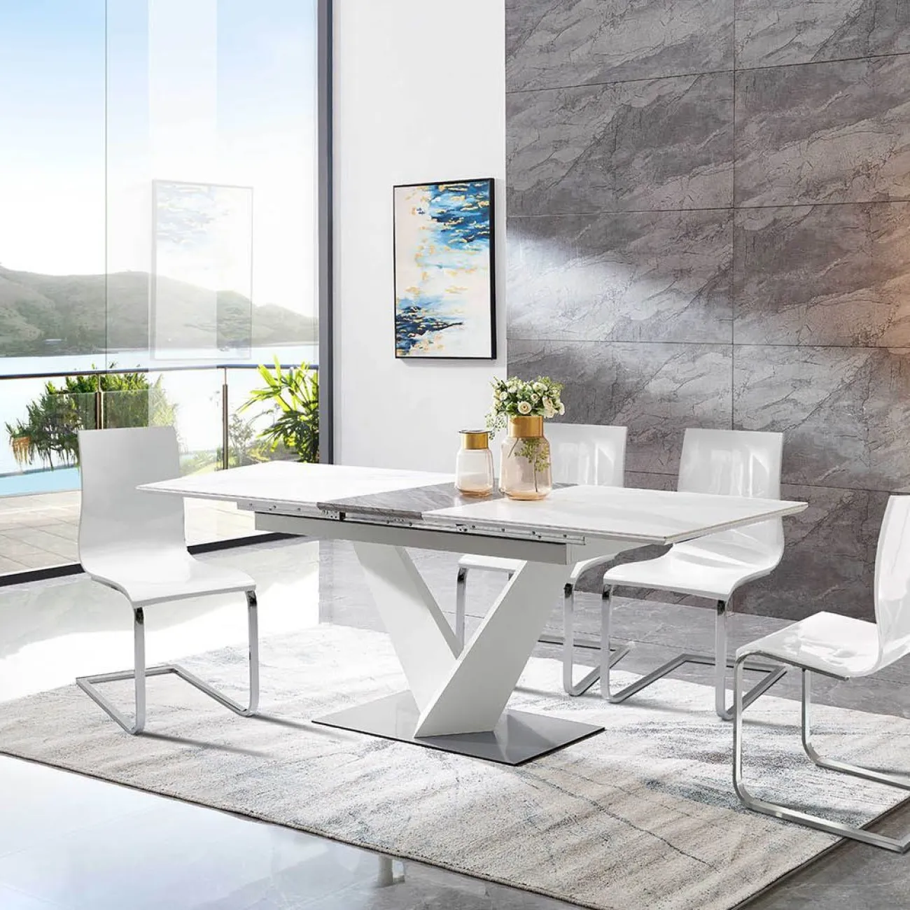 Стол EDT-CS01 белый/серый ESF Стол EDT-CS01 белый/серый ESF