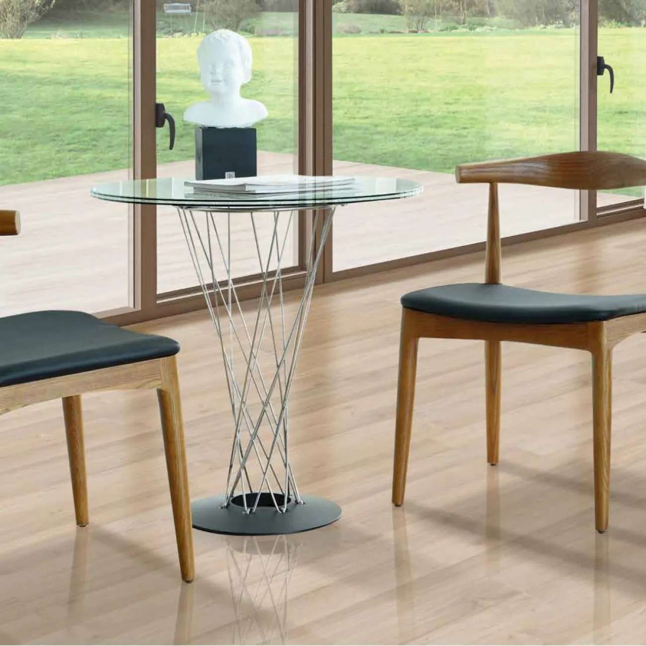 Стол RT-413(C)70 дизайнерское стекло ESF