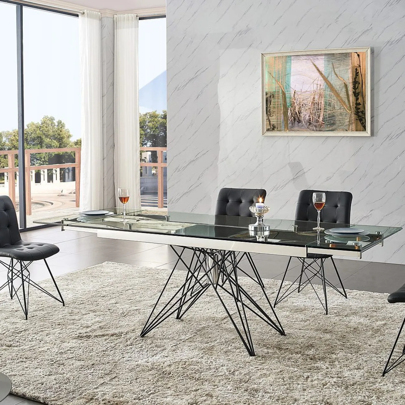 Стол T 041 (140)  прозрачный ESF 