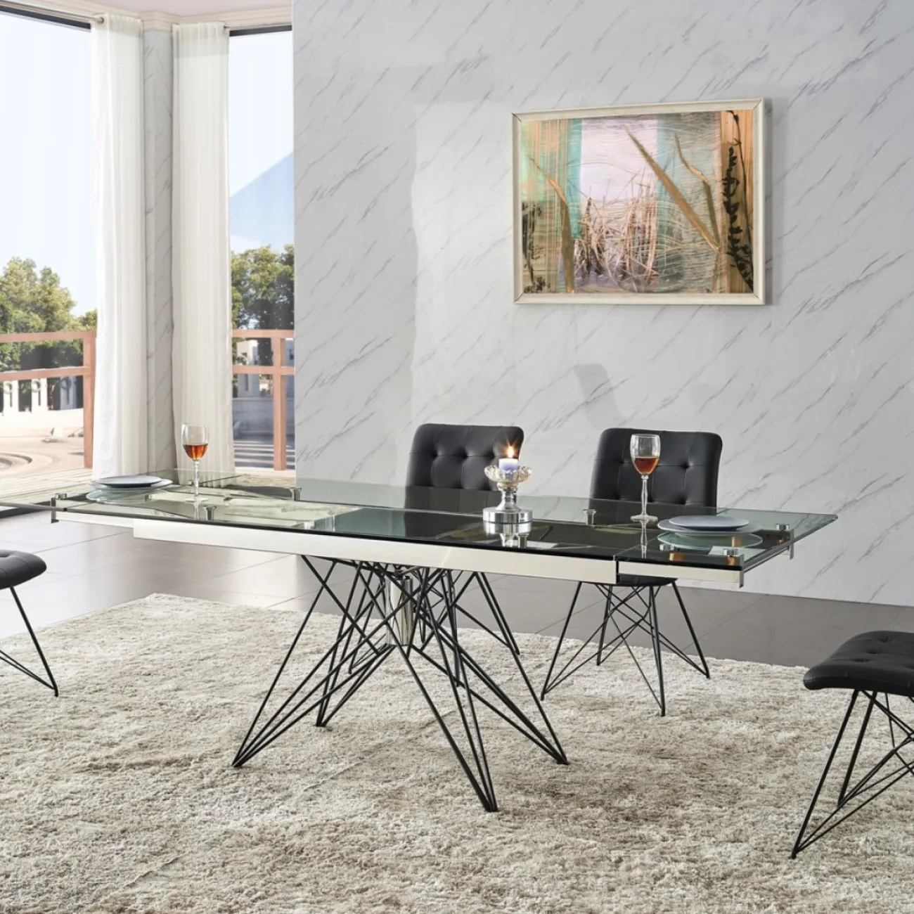 Стол T 041 (160) прозрачный ESF 