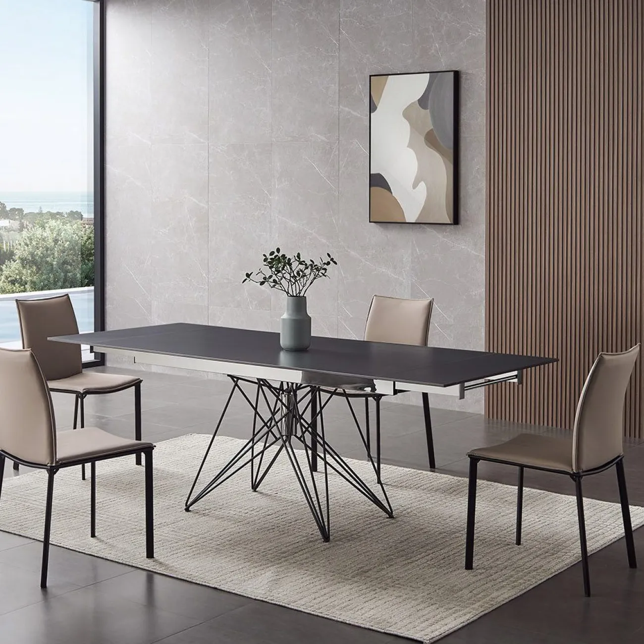 Стол T 041 (140) камень черный матовый ESF