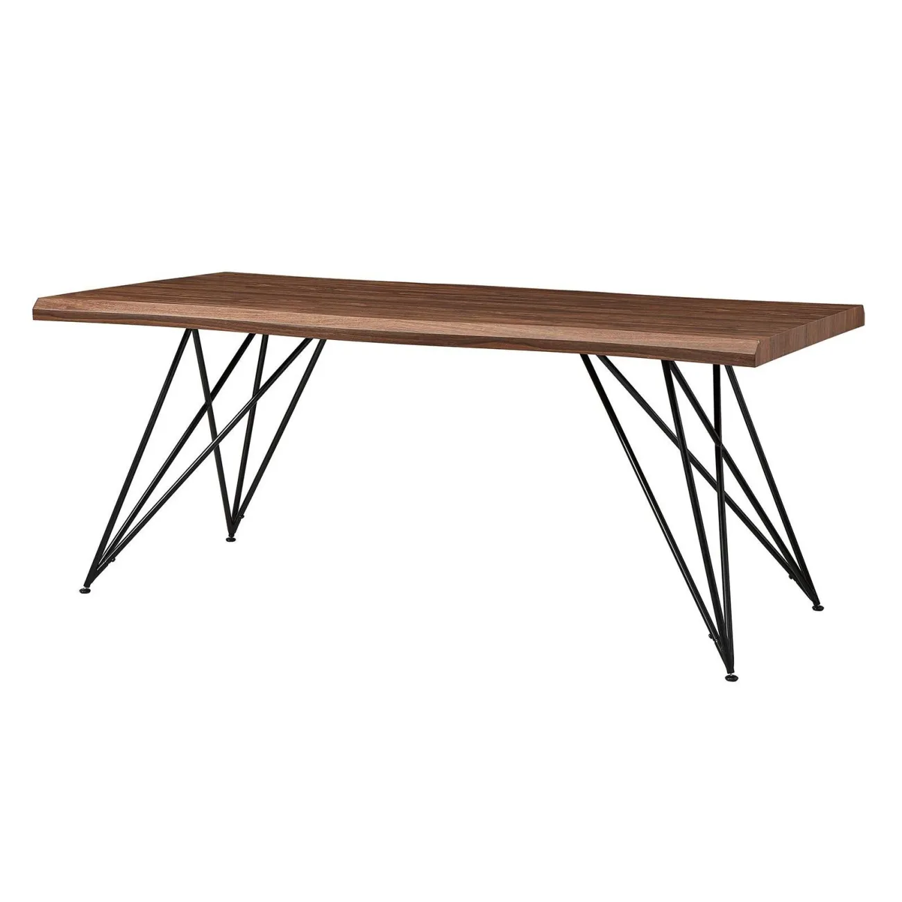 Стол T-1078 орех/матовый черный ESF