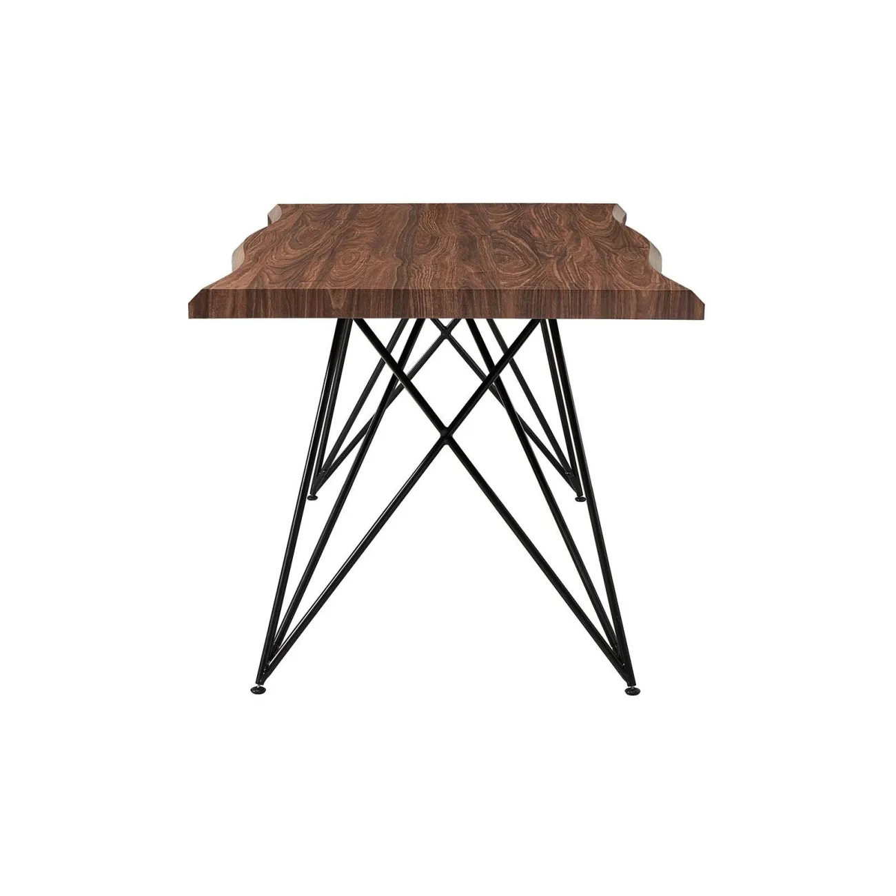 Стол T-1078 орех/матовый черный ESF