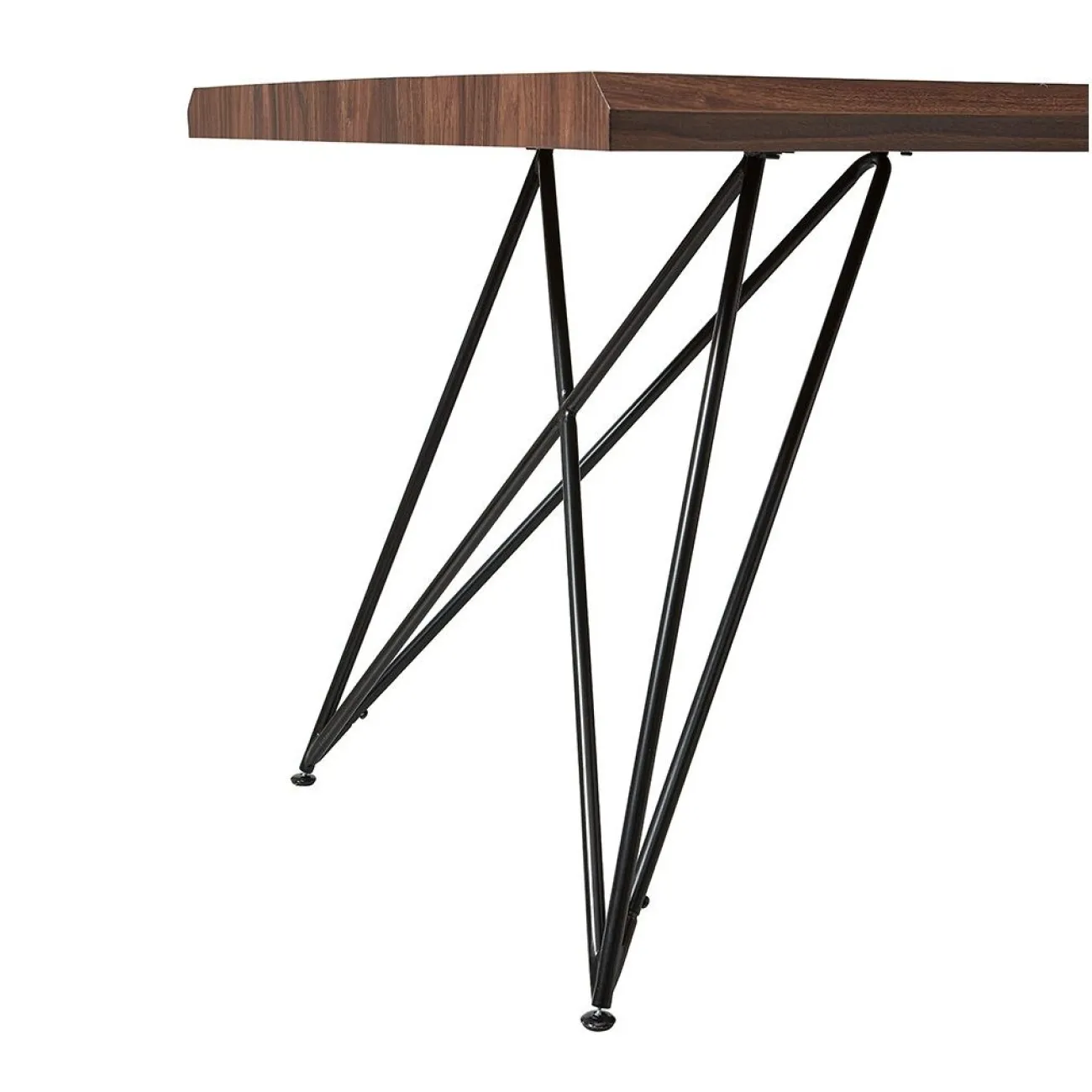 Стол T-1078 орех/матовый черный ESF