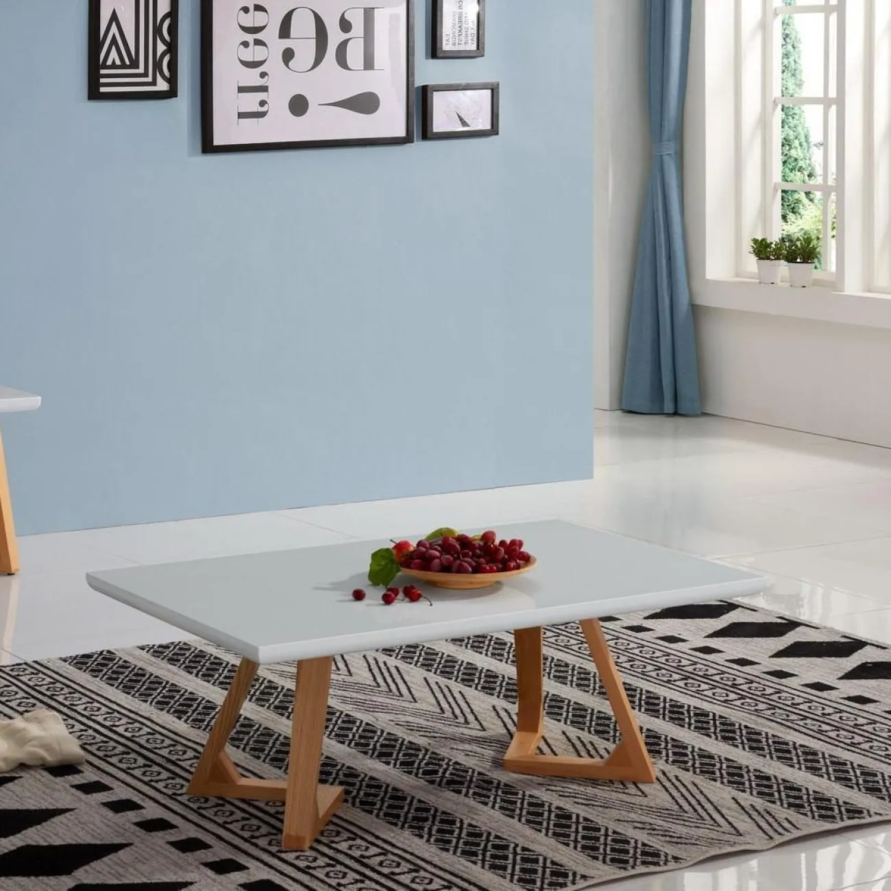 Стол T1692 белый/ясень (WK-03) ESF