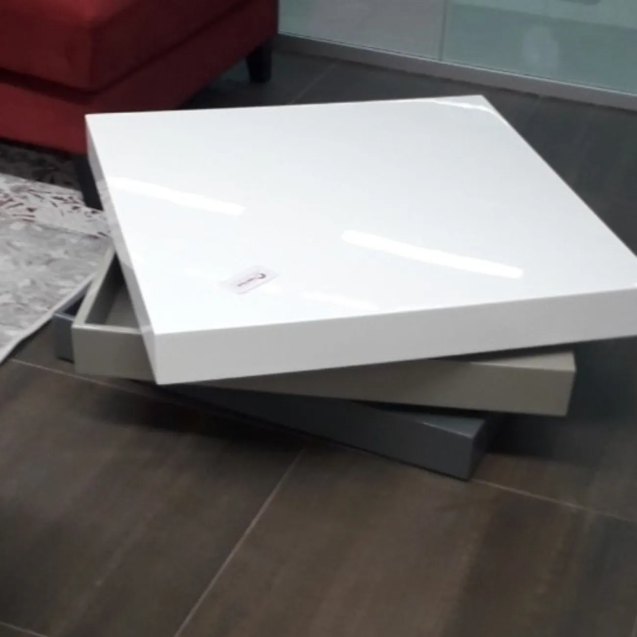 Стол журнальный CT1001 белый/серый ESF