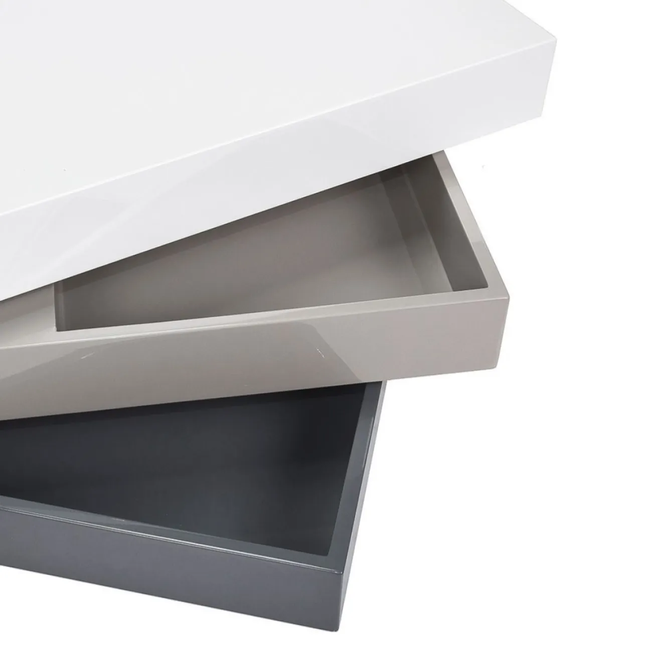 Стол журнальный CT1001 белый/серый ESF