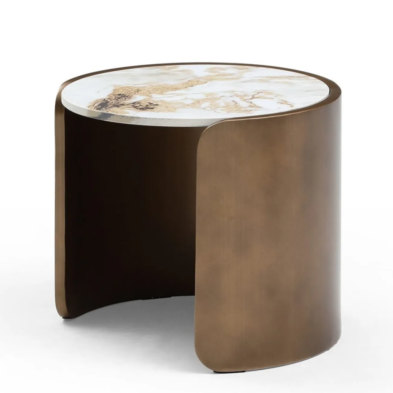 Стол журнальный ET3095CL (D45) белая керамика / бронзовый ESF Стол журнальный ET3095CL (D45) белая керамика / бронзовый ESF