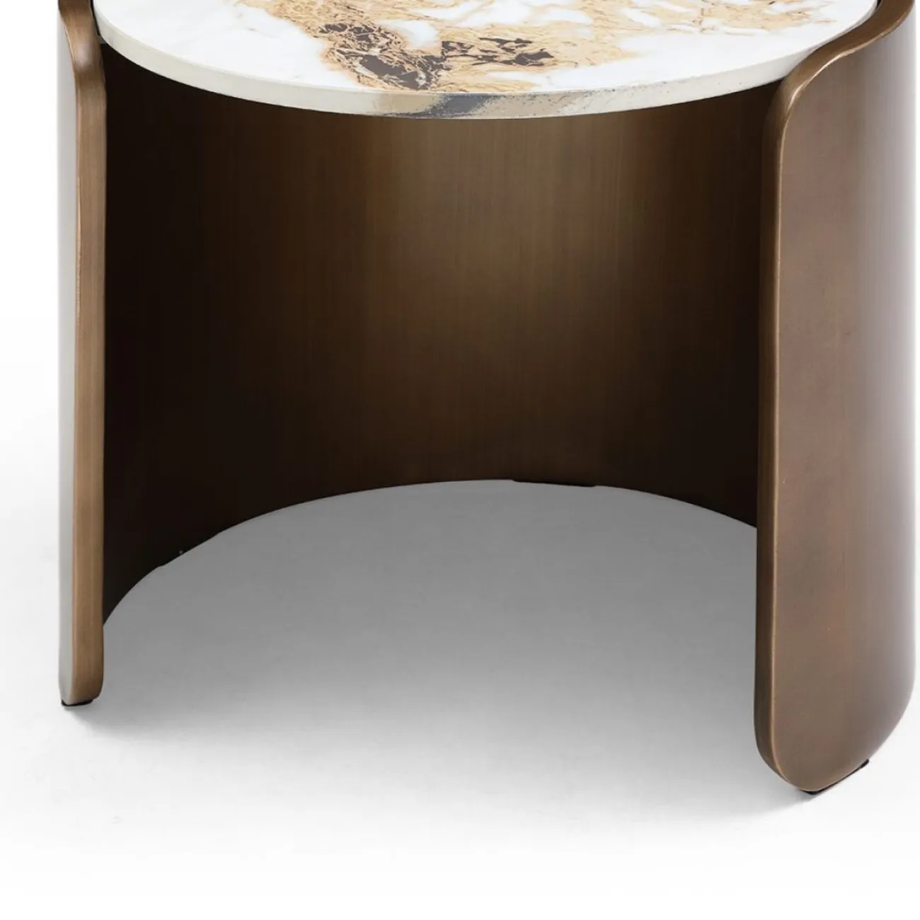 Стол журнальный ET3095CL (D45) белая керамика / бронзовый ESF Стол журнальный ET3095CL (D45) белая керамика / бронзовый ESF