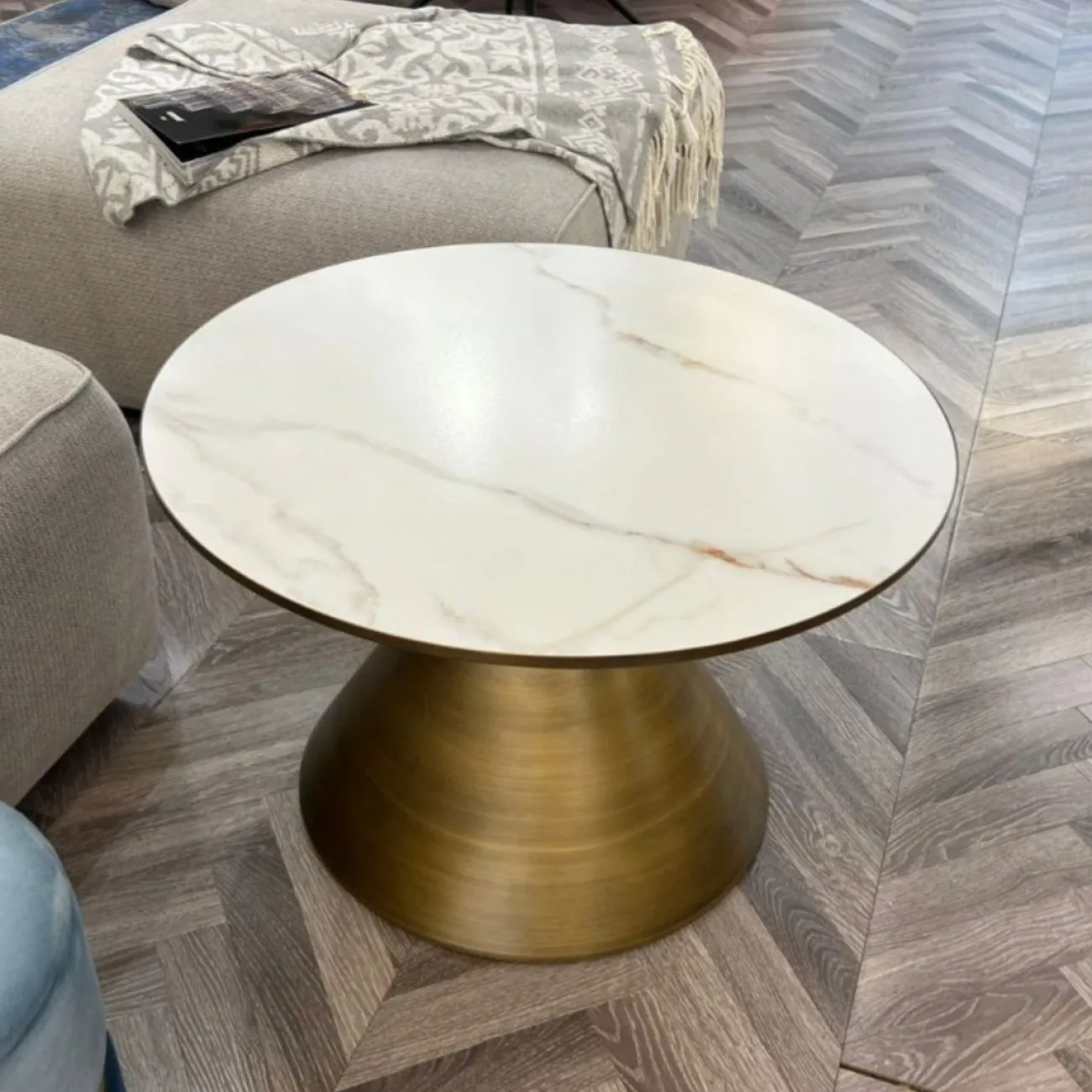 Стол журнальный CT9346CI белый керамика ESF Стол журнальный CT9346CI белый керамика ESF