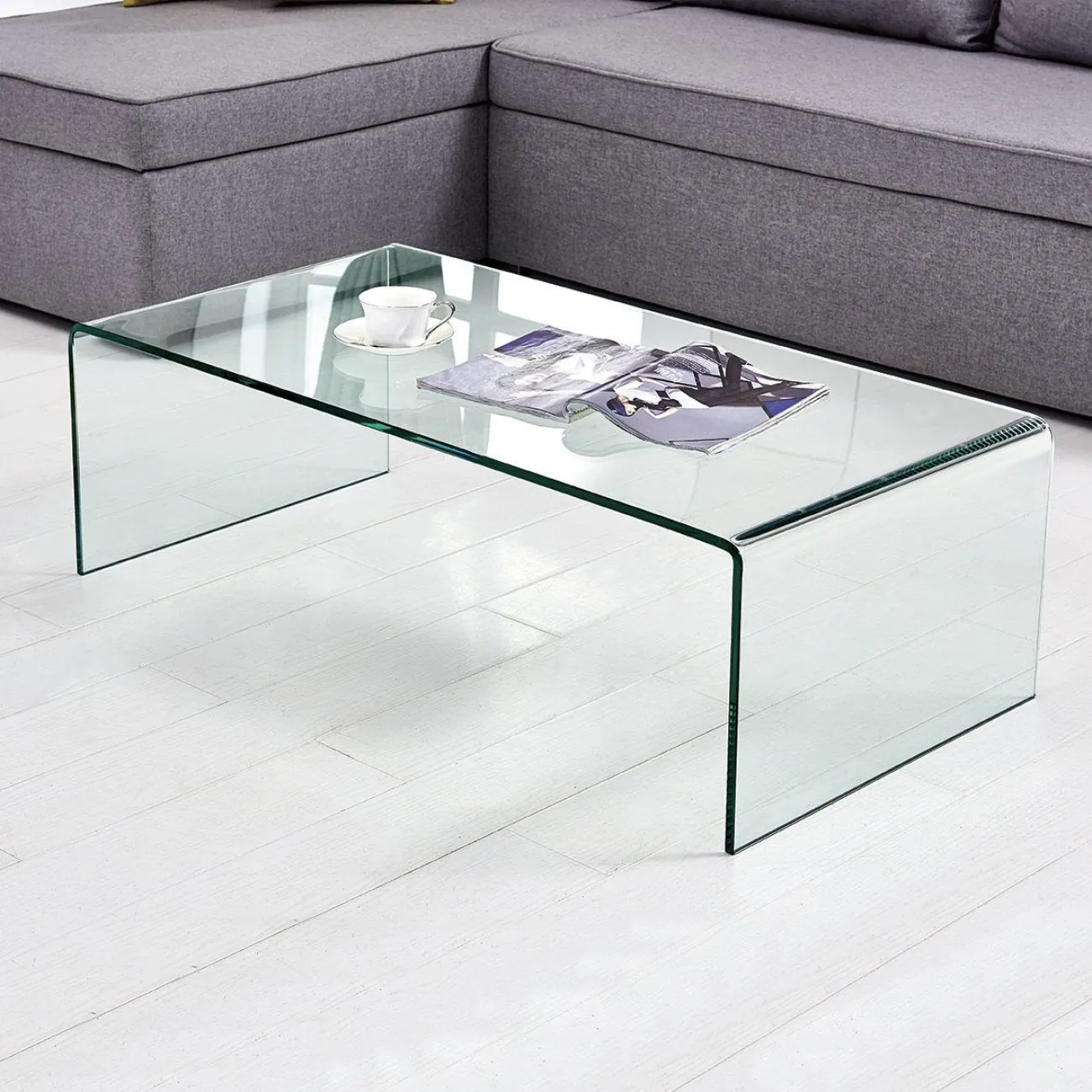 Стол журнальный F-006K прозрачный ESF