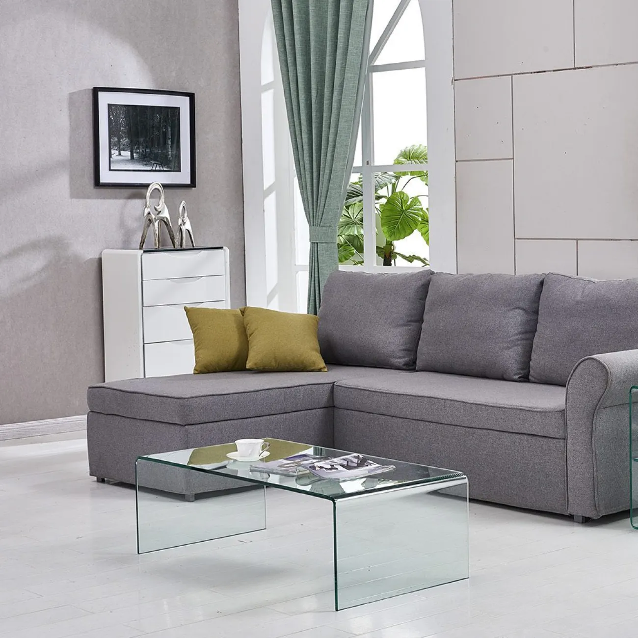 Стол журнальный F-006K прозрачный ESF