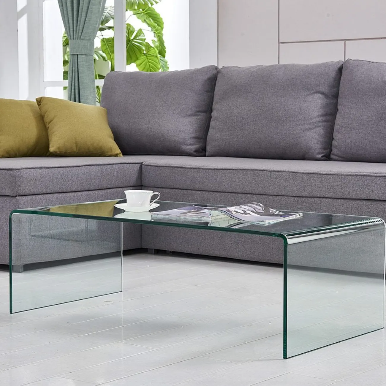 Стол журнальный F-006K прозрачный ESF