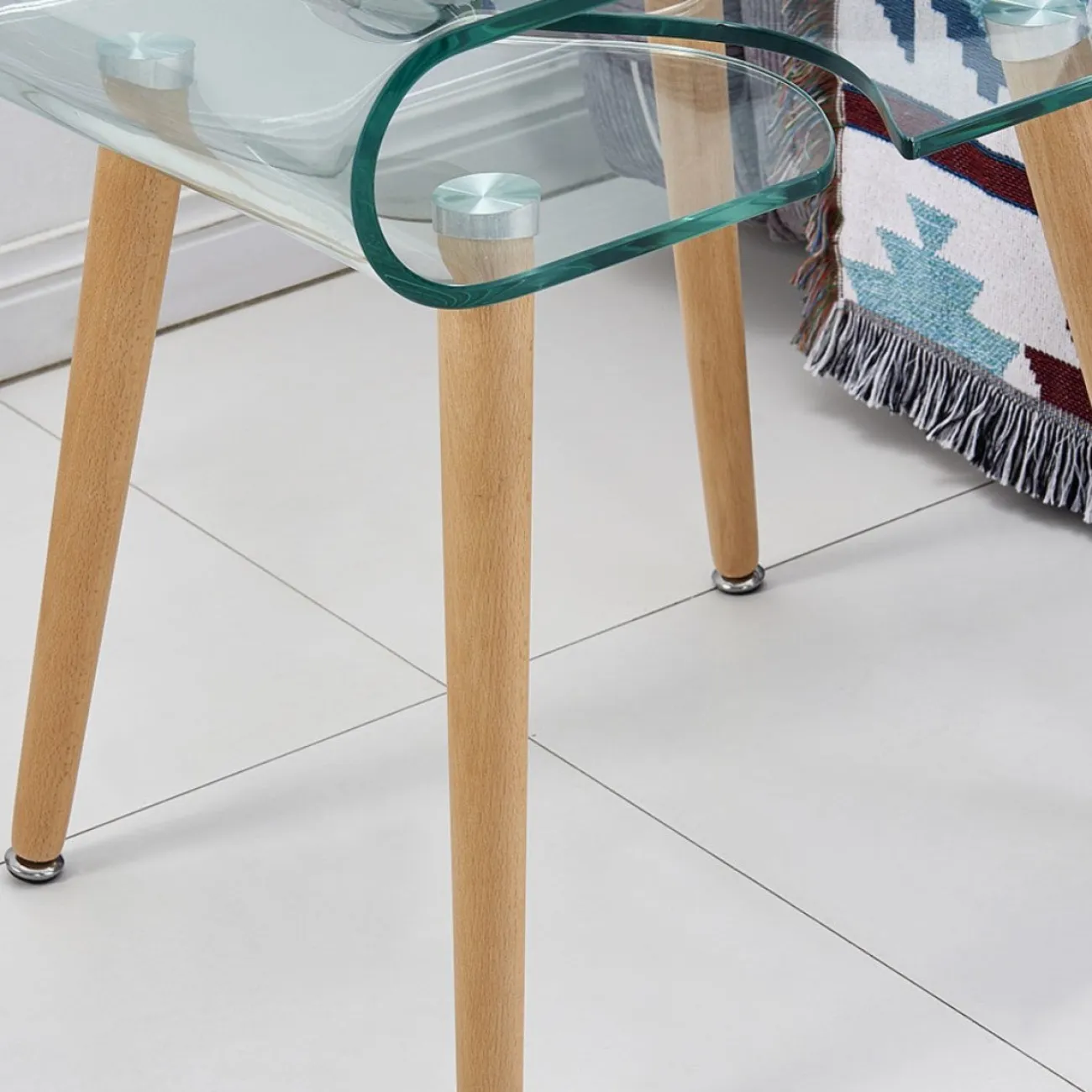 Стол журнальный F-639 прозрачный/бук ESF