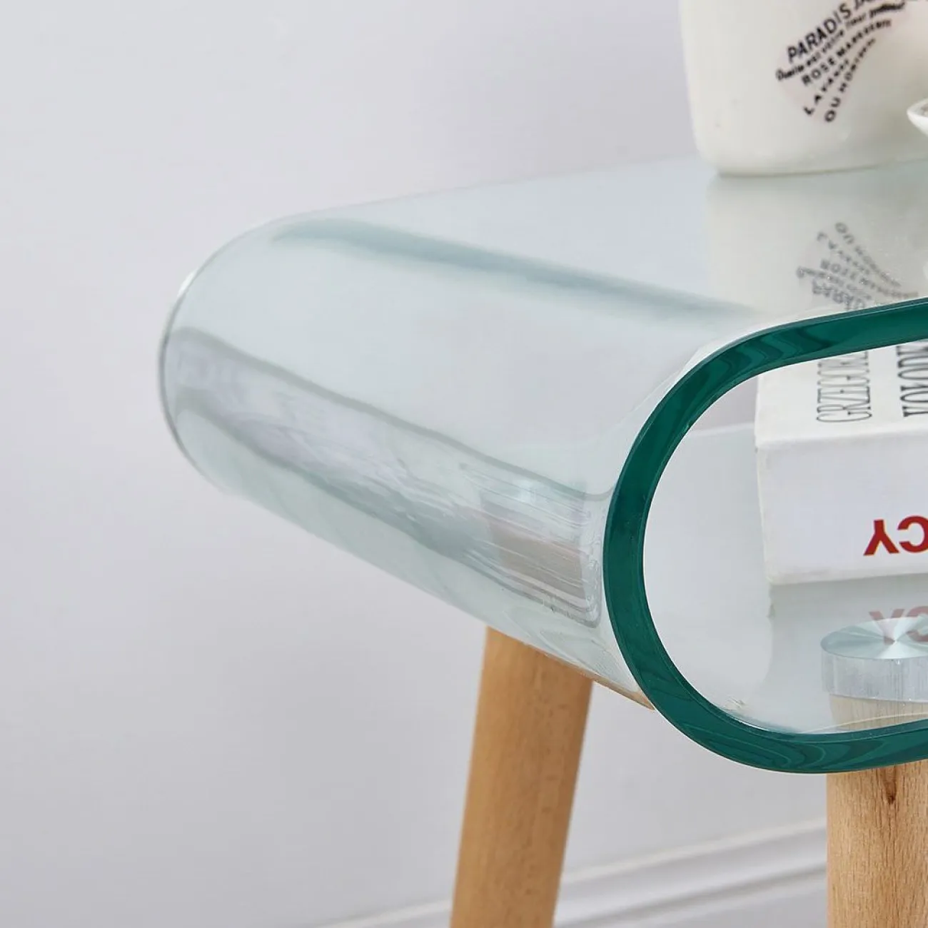 Стол журнальный F-639 прозрачный/бук ESF