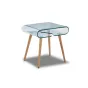 Стол журнальный F-639 прозрачный/бук ESF