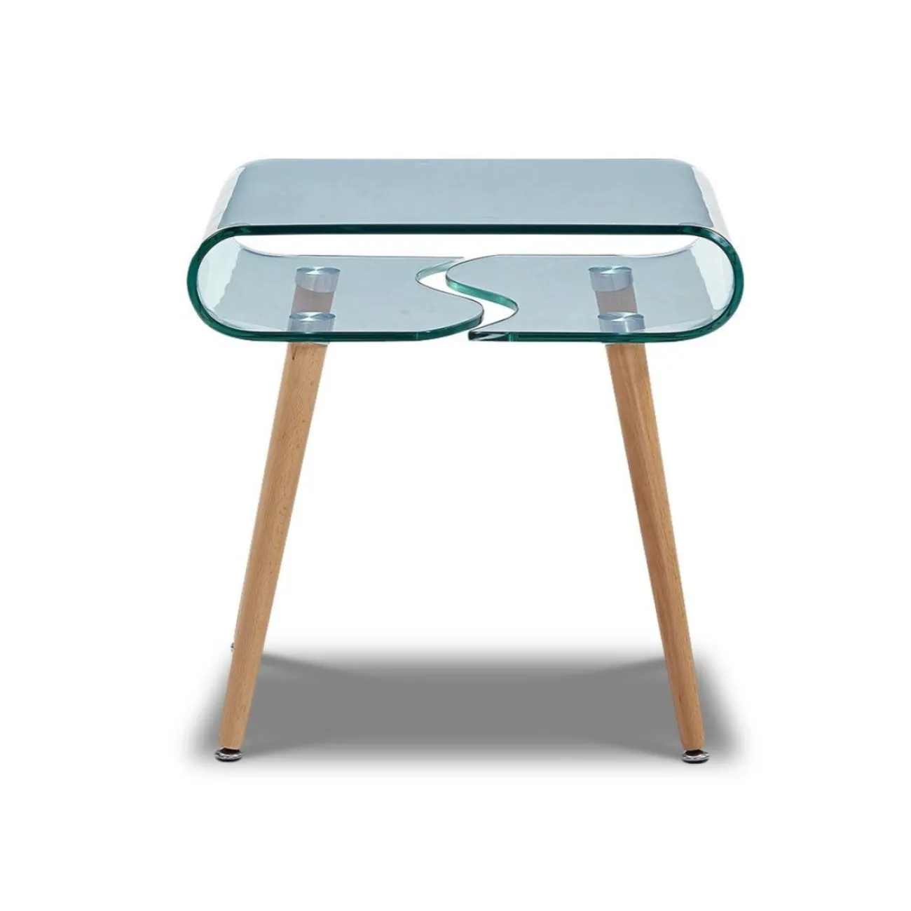 Стол журнальный F-639 прозрачный/бук ESF