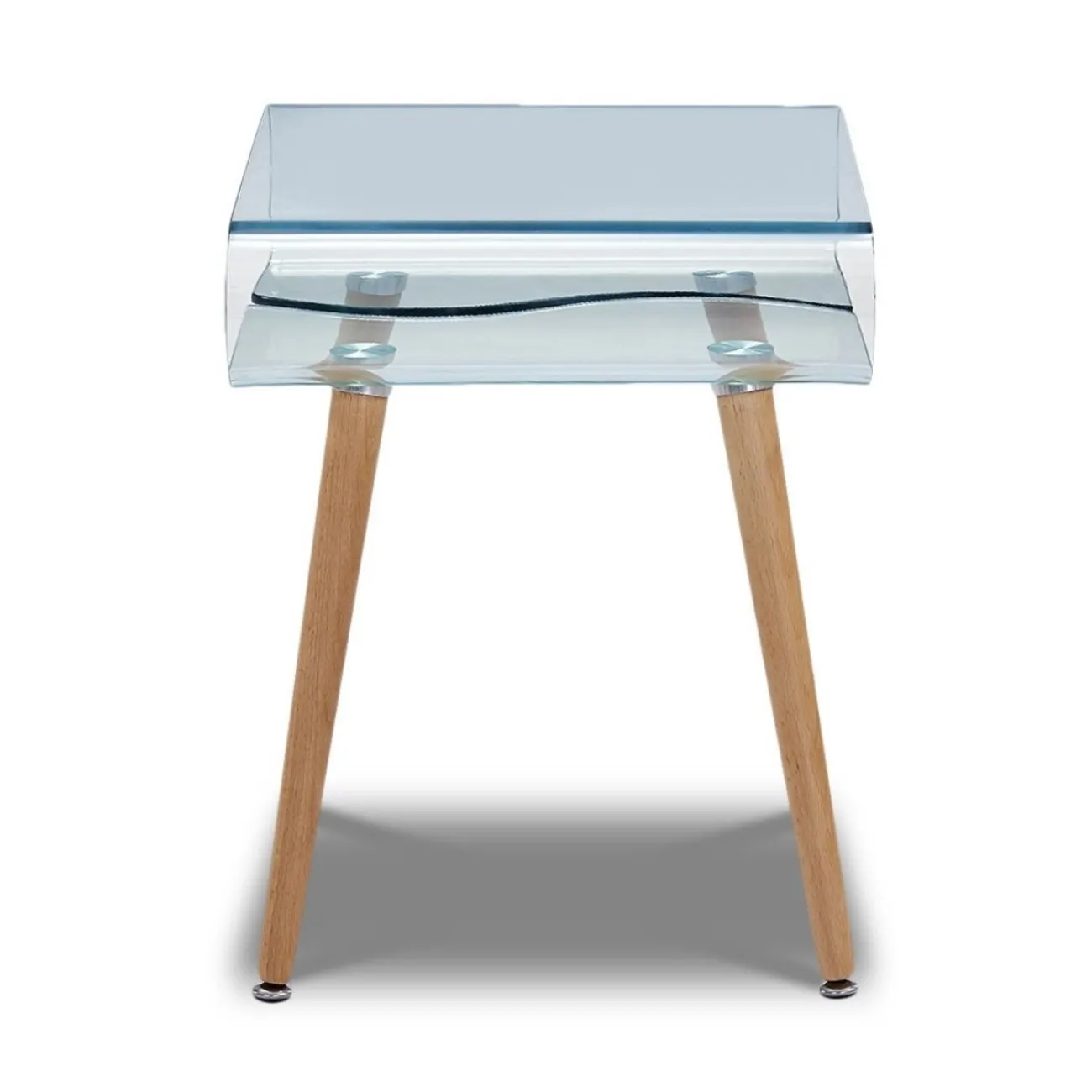 Стол журнальный F-639 прозрачный/бук ESF