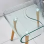 Стол журнальный F-639 прозрачный/бук ESF