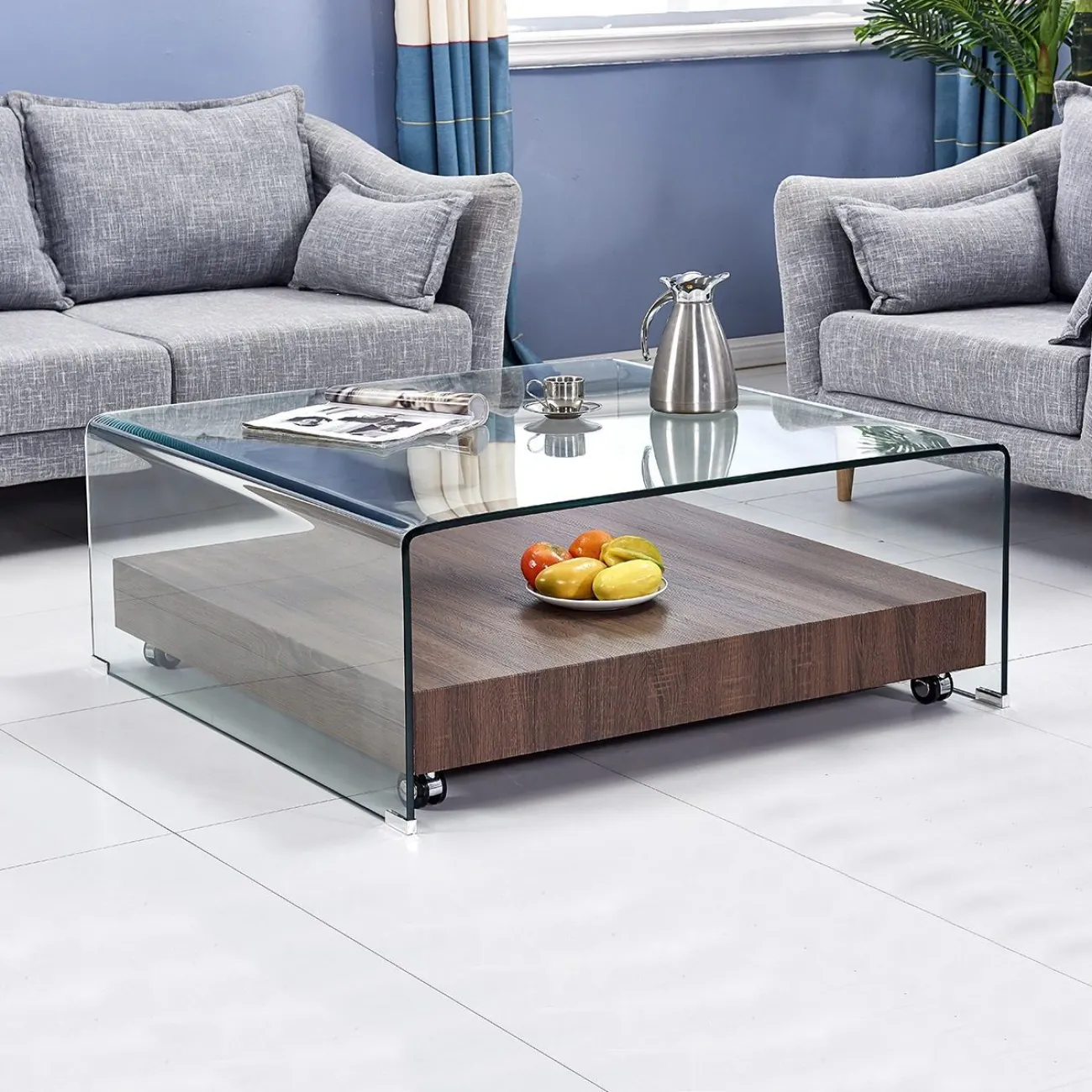 Стол журнальный F-GW505 коричневый ESF