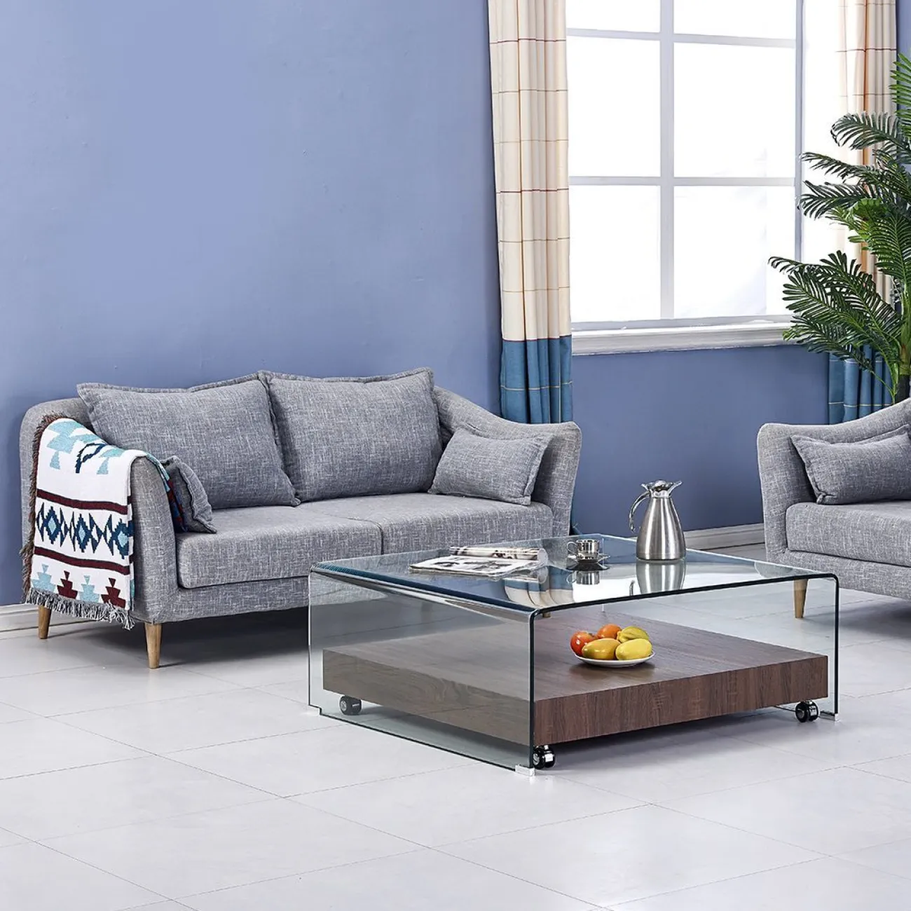 Стол журнальный F-GW505 коричневый ESF