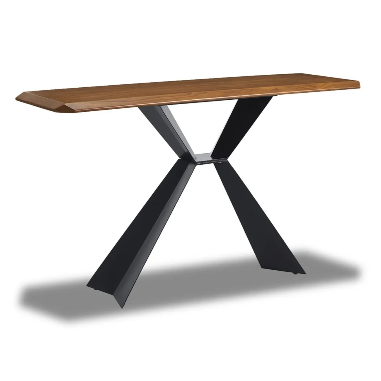 Стол консоль V1712A орех (WK-07)/черный (PC-02) ESF