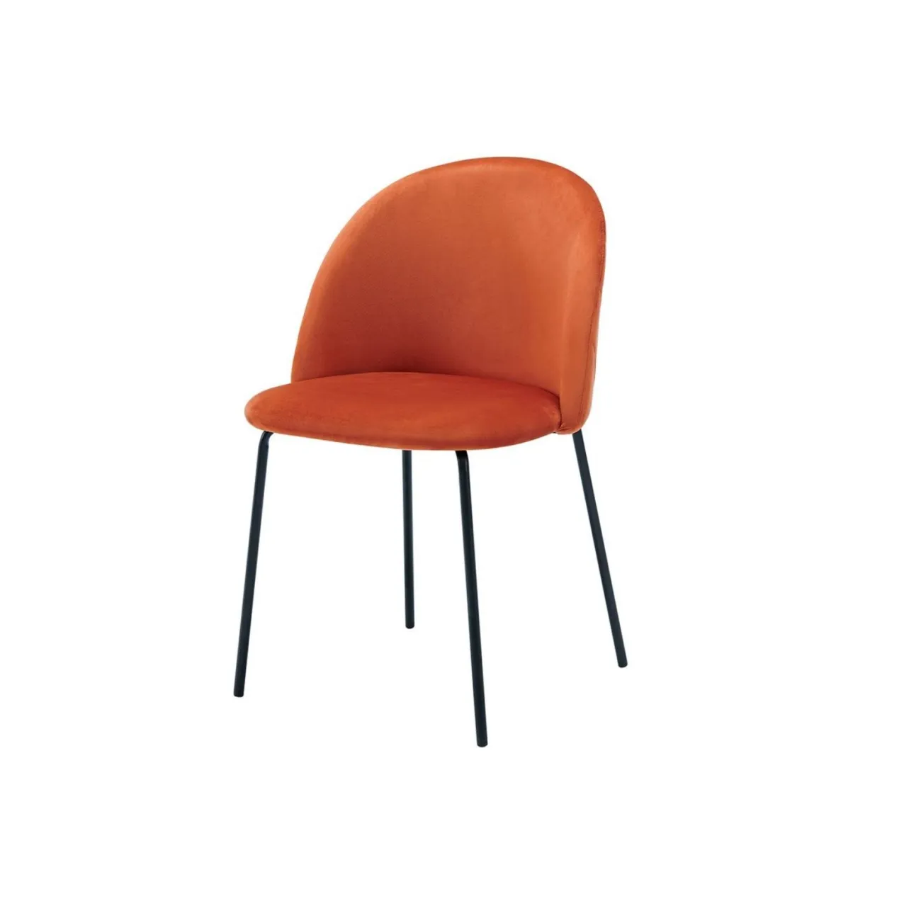 Стул C-962 оранжевый G062-24/матовый черный ESF 