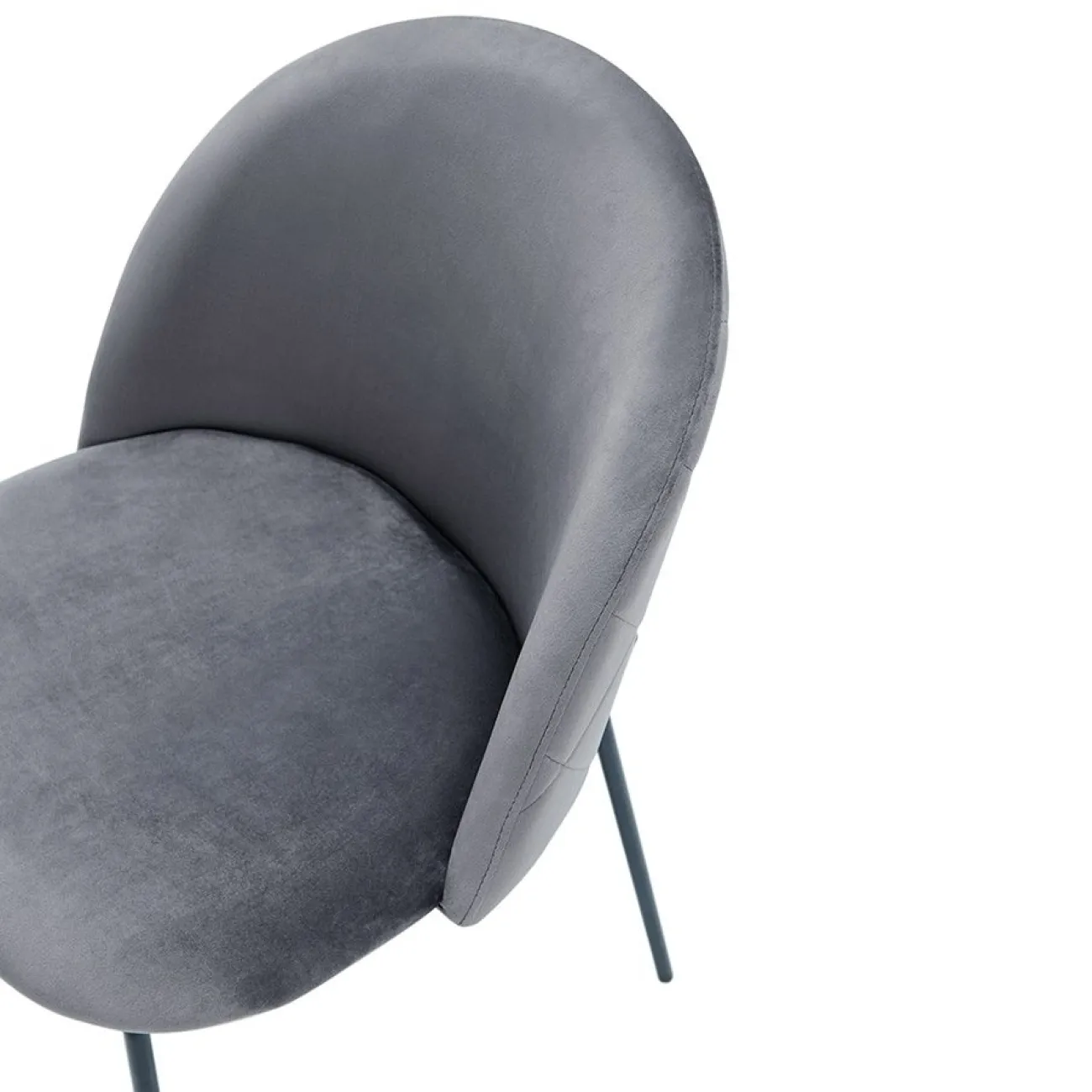 Стул C-962 серый бархат G062-40/матовый черный ESF