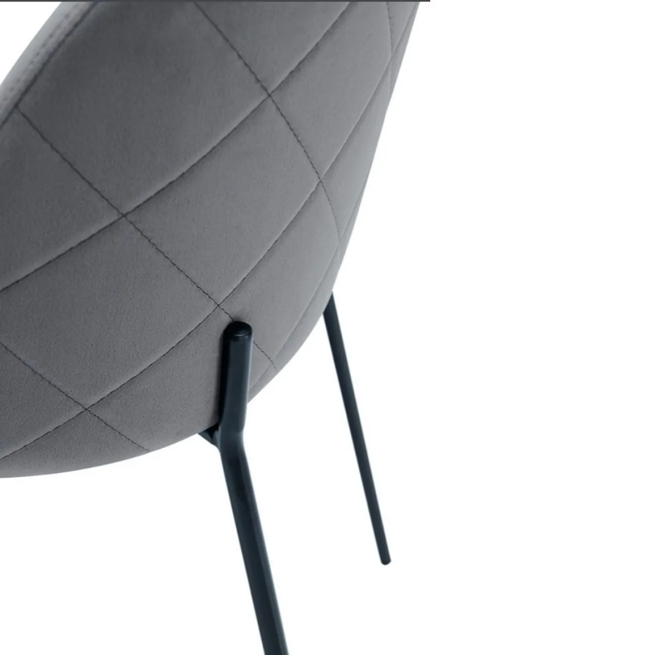 Стул C-962 серый бархат G062-40/матовый черный ESF