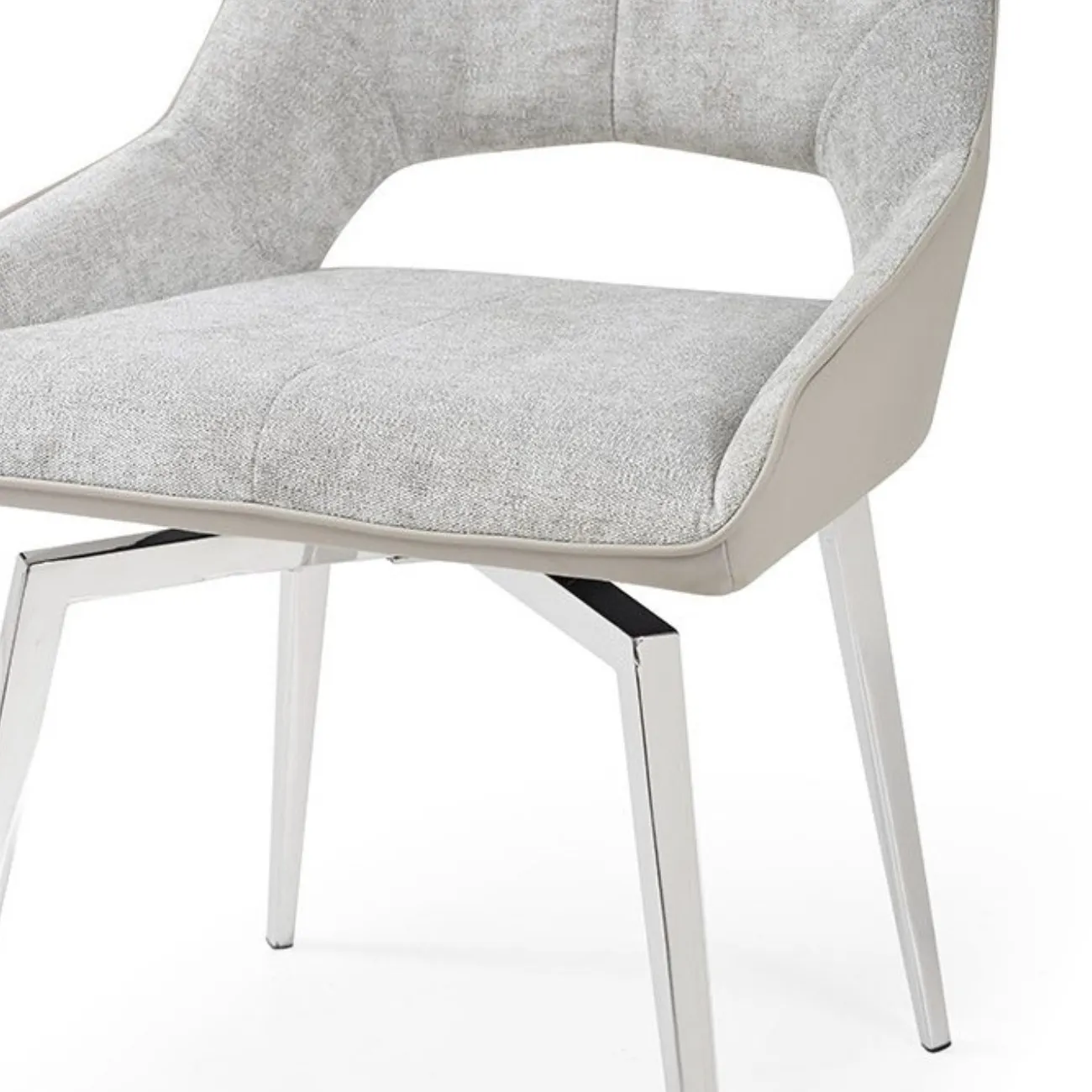 Стул DC1239 бежевый/ноги сталь