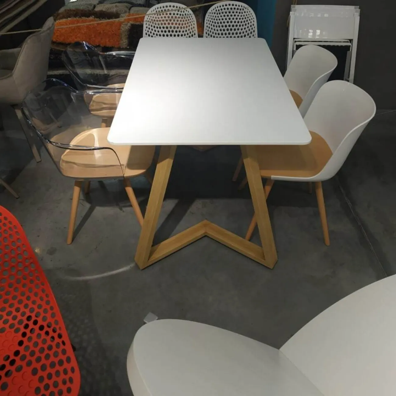 Стул DС-S097A белый/бук ESF