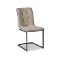Стул SKY6800 бежевый JJ12-18/черный кант PU/черный металл с напылением ESF