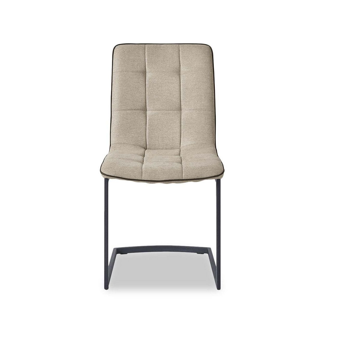 Стул SKY6800 бежевый JJ12-18/черный кант PU/черный металл с напылением ESF