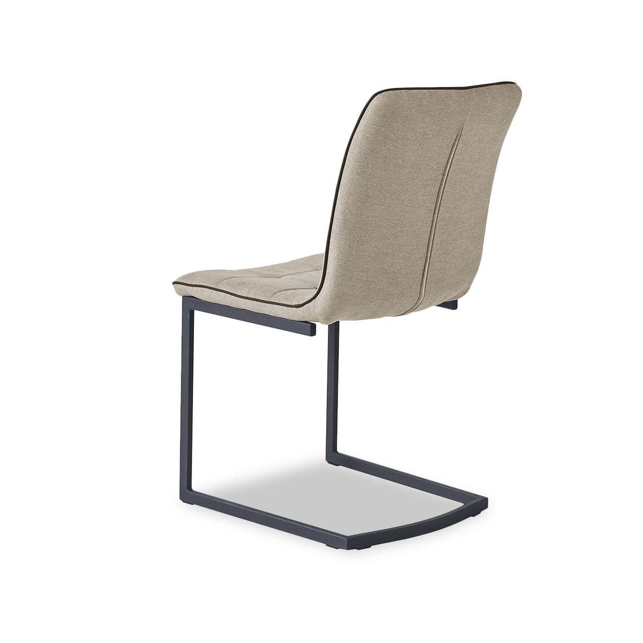 Стул SKY6800 бежевый JJ12-18/черный кант PU/черный металл с напылением ESF