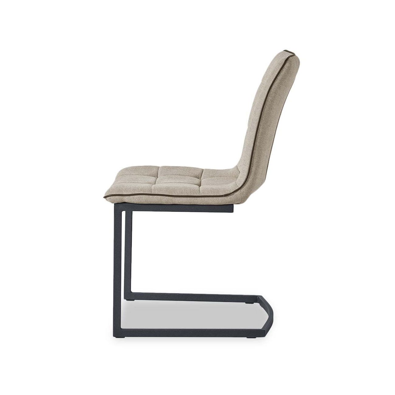 Стул SKY6800 бежевый JJ12-18/черный кант PU/черный металл с напылением ESF