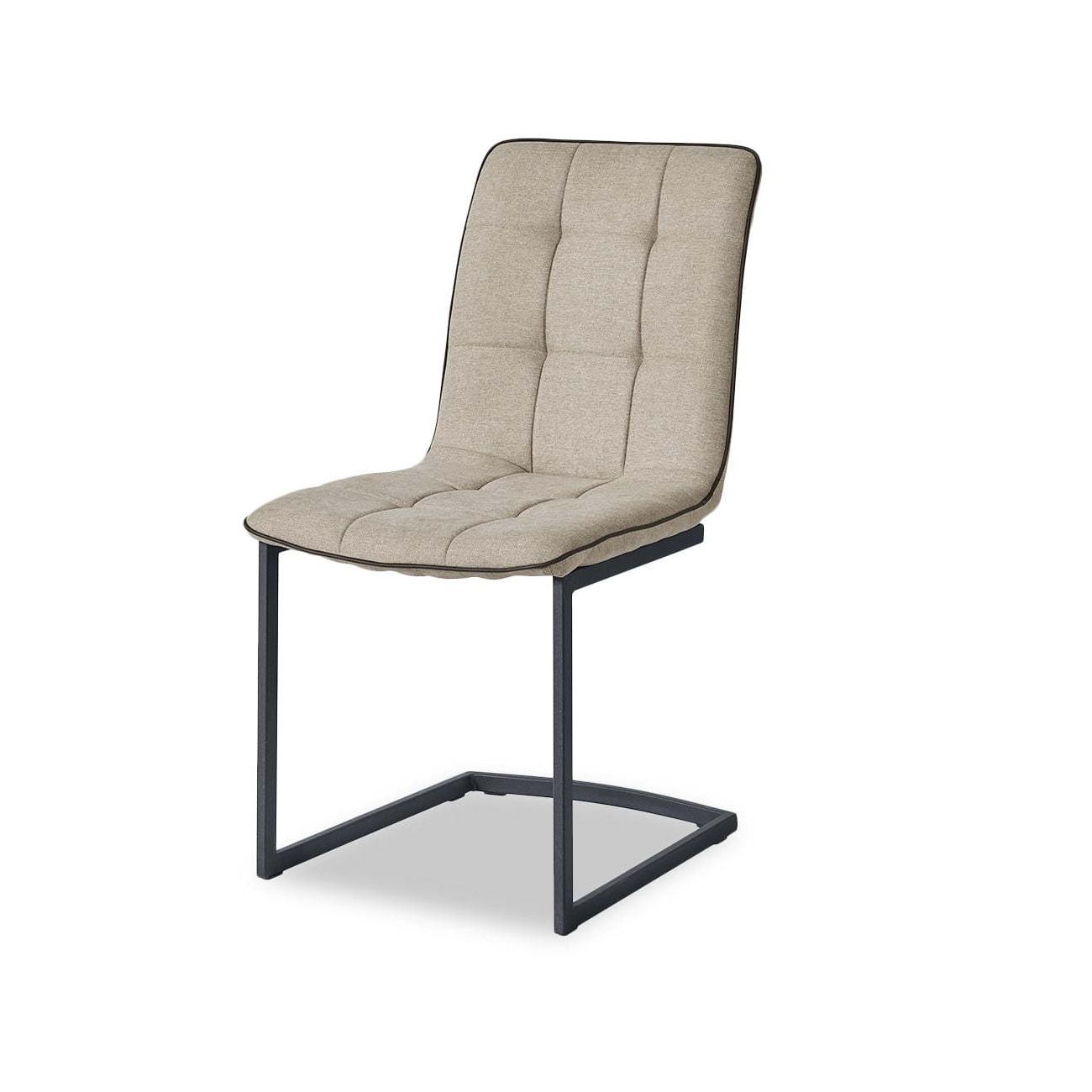 Стул SKY6800 бежевый JJ12-18/черный кант PU/черный металл с напылением ESF