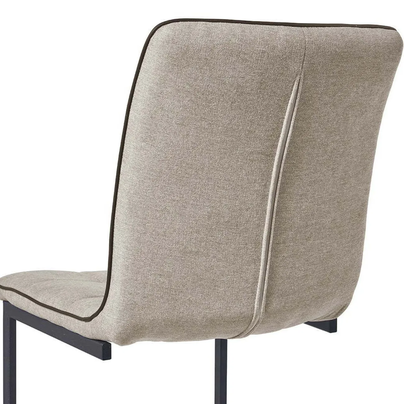 Стул SKY6800 бежевый JJ12-18/черный кант PU/черный металл с напылением ESF