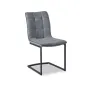 Стул SKY6800 серый JJ12-17/черный кант PU/черный металл с напылением ESF