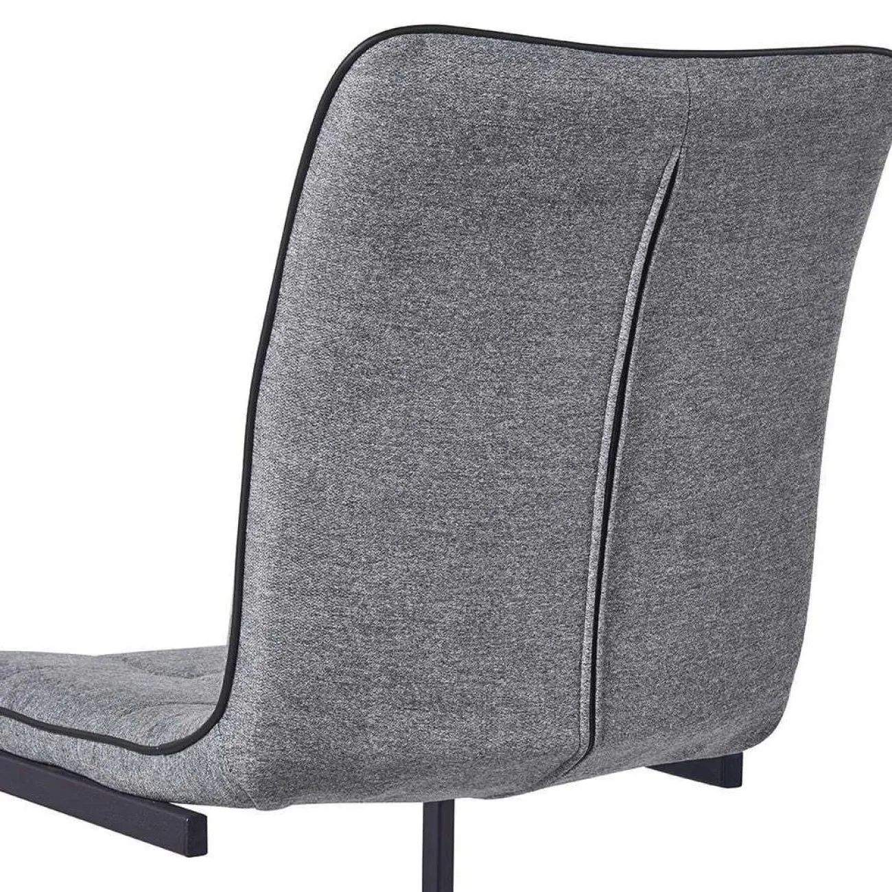 Стул SKY6800 серый JJ12-17/черный кант PU/черный металл с напылением ESF