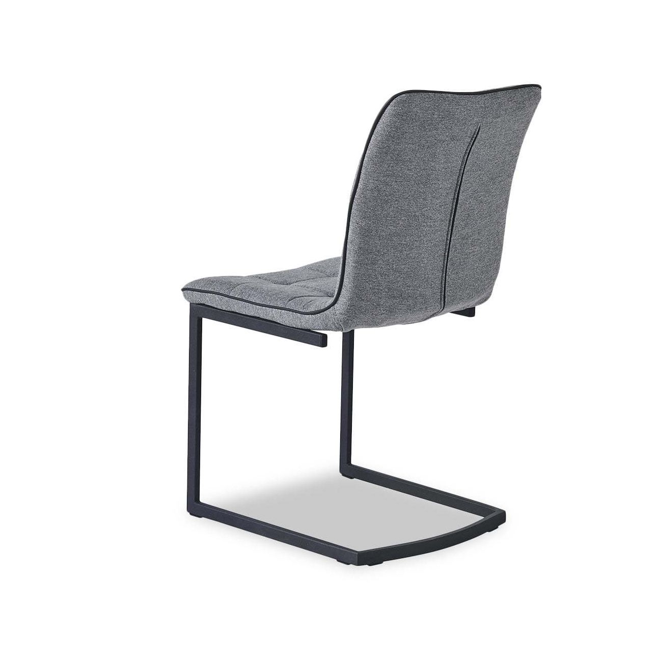 Стул SKY6800 серый JJ12-17/черный кант PU/черный металл с напылением ESF