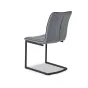 Стул SKY6800 серый JJ12-17/черный кант PU/черный металл с напылением ESF