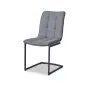 Стул SKY6800 серый JJ12-17/черный кант PU/черный металл с напылением ESF