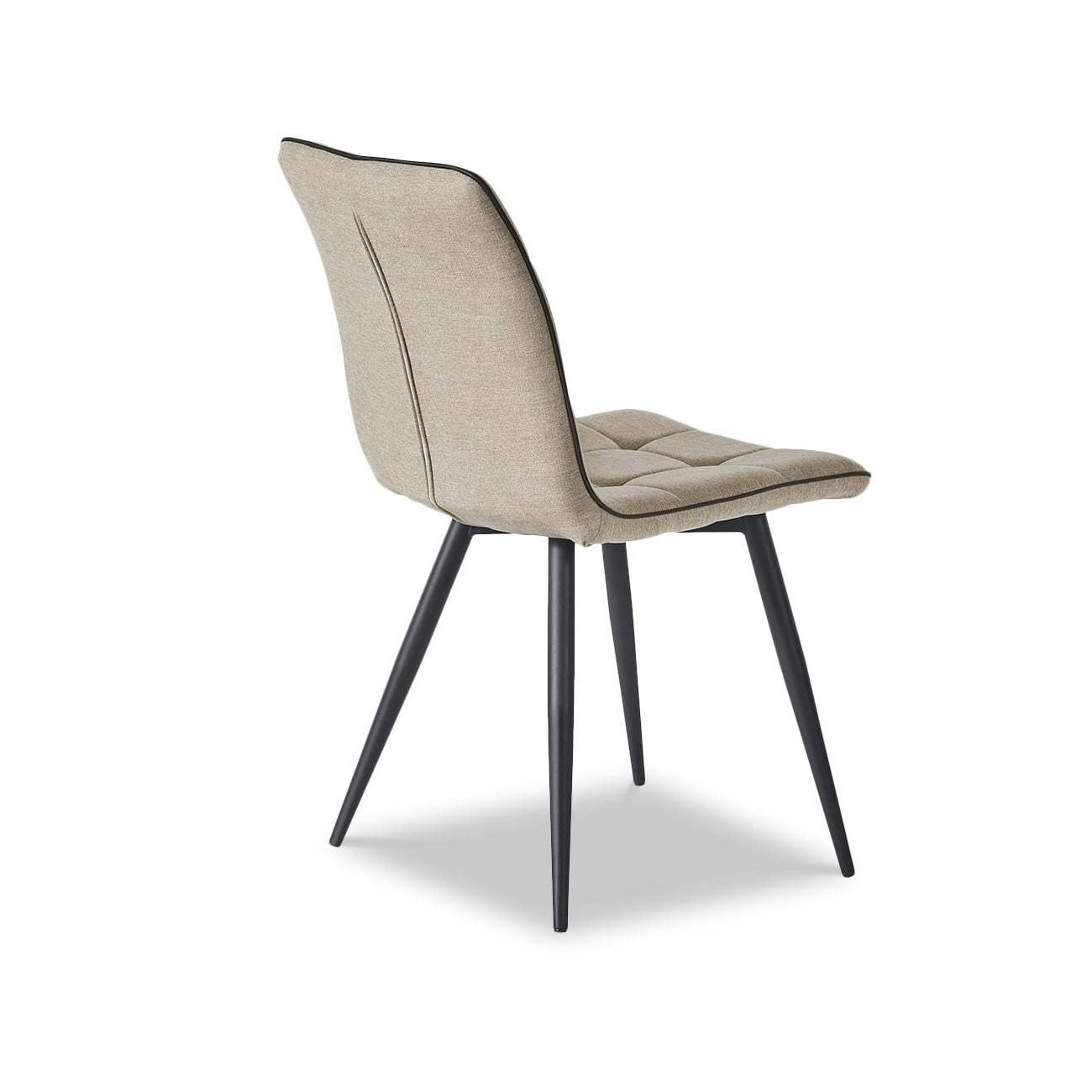 Стул SKY6800-1 бежевый JJ12-18/черный кант PU/черный металл ESF