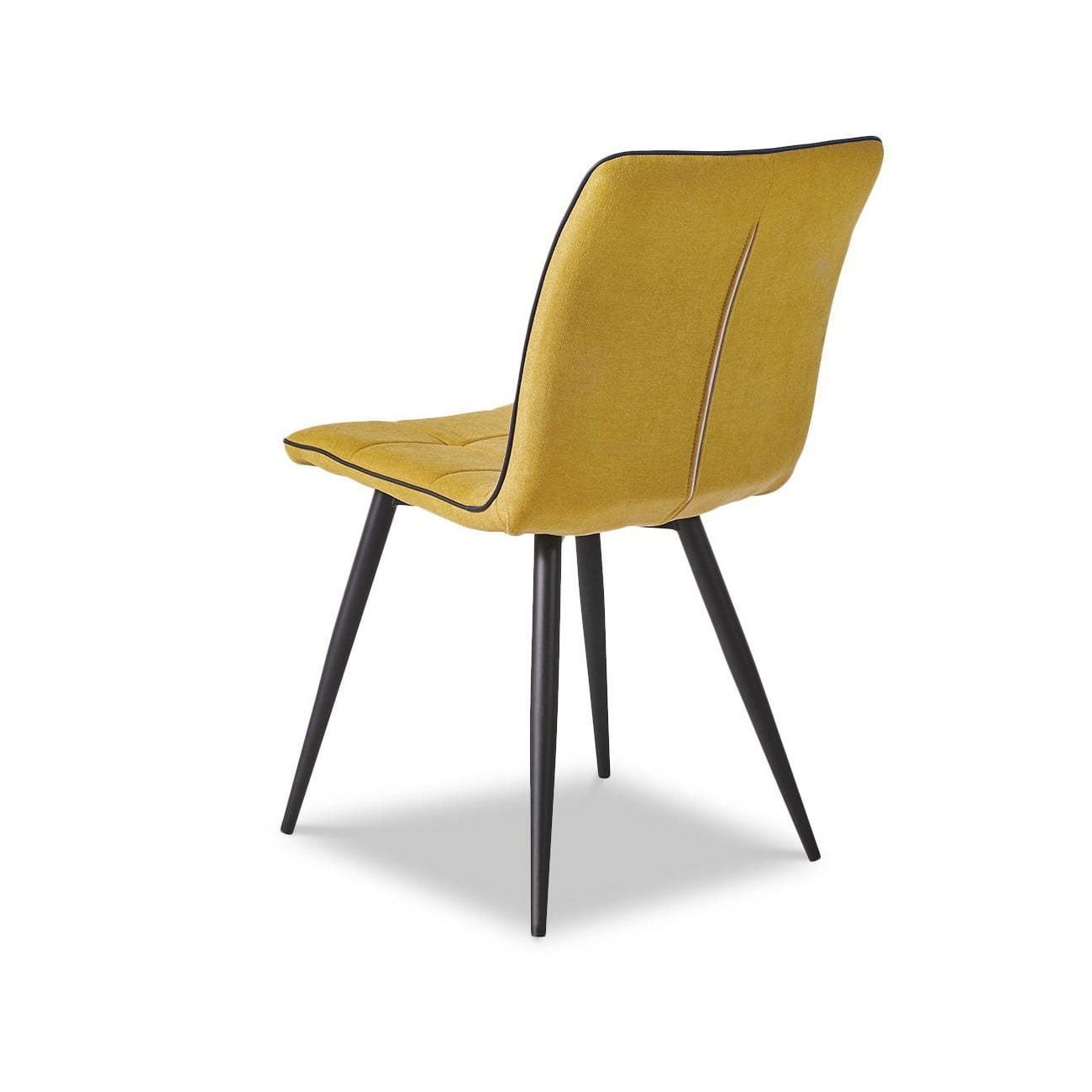 Стул SKY6800-1 желтый JJ12-19/черный кант PU/черный металл ESF