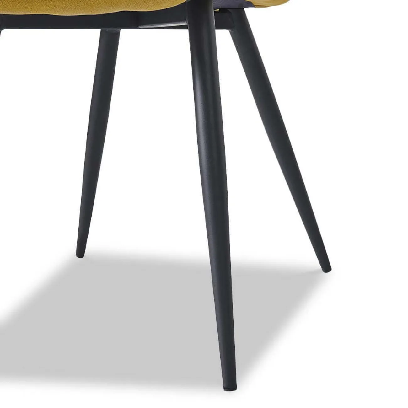 Стул SKY6800-1 желтый JJ12-19/черный кант PU/черный металл ESF