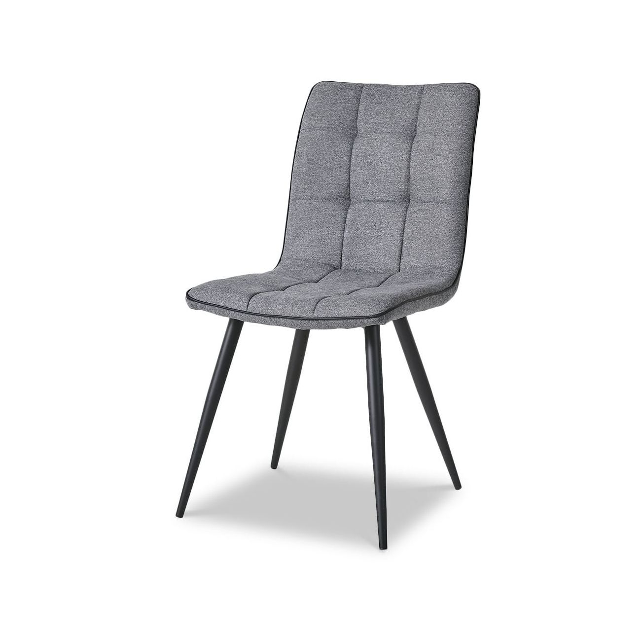 Стул SKY6800-1 серый JJ12-17/черный кант PU/черный металл ESF