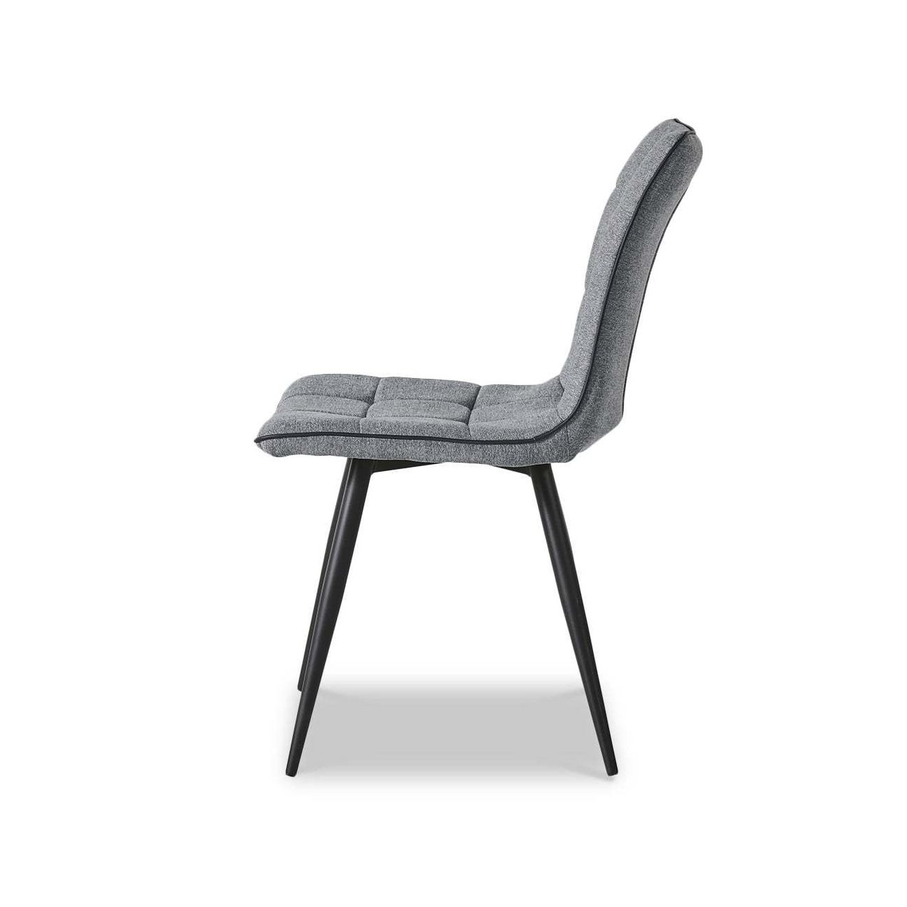 Стул SKY6800-1 серый JJ12-17/черный кант PU/черный металл ESF