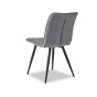 Стул SKY6800-1 серый JJ12-17/черный кант PU/черный металл ESF