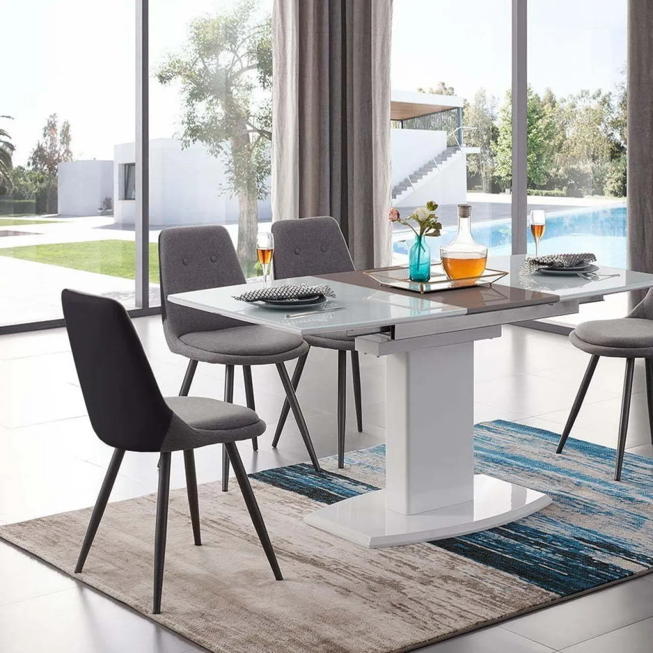 Стул SKY8764 серый 801-6/черный PU804/серый металл ESF 